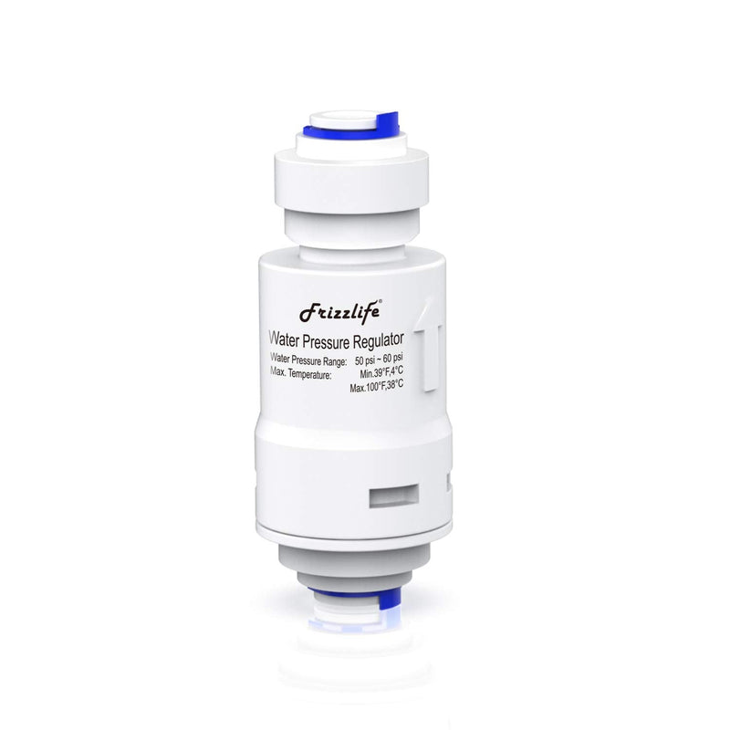 [Australia - AusPower] - Frizzlife Water Filter Pressure Regulator Protection Valve For Reverse Osmosis & Water Filter System, 60PSI, 1/4” Quick Connect Push Fit, PRV01 