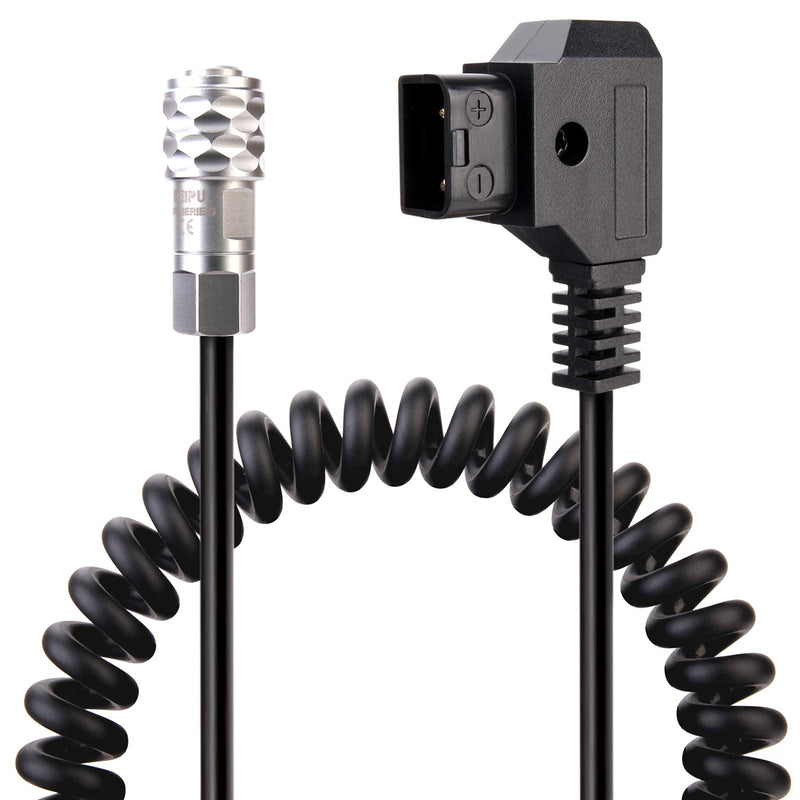 [Australia - AusPower] - RUITOO BMPCC 4k/6k Coiled Cord Power Cable for Blackmagic Pocket Cinema Camera and Gold Mount V Mount Battery,D-Tap(P-Tap) Plug to Weipu SF6 2 Pin Female Plug. 