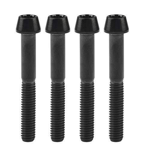 Wanyifa black titanium M6x45mm tapered socket head bolt with Allen hex drive