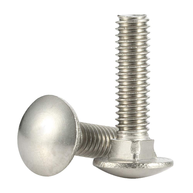[Australia - AusPower] - 1/4-20 x 1-1/4" (1/2" to 6" Available) Carriage Bolts Screws, Stainless Steel 18-8 (304), Round Head, Square Neck, Fully Threaded, 25 PCS 1/4-20 x 1-1/4" 