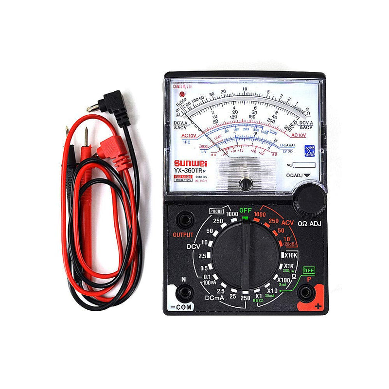 [Australia - AusPower] - White Deer Analogue Meter Multimeter Multitester, Amp Volt Ohm Voltage Tester Meter and Diode Continuity Test, Accurately Measures Voltage Current Amp Resistance Capacitance Dual Fused for Anti-Burn 