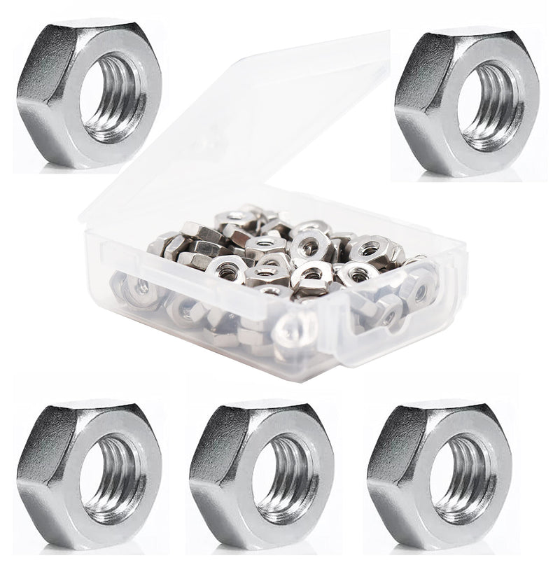 [Australia - AusPower] - binifiMux 100pcs SAE #8-32 304 Stainless Steel Hex Nuts Lock Nuts #8-32 100pcs 