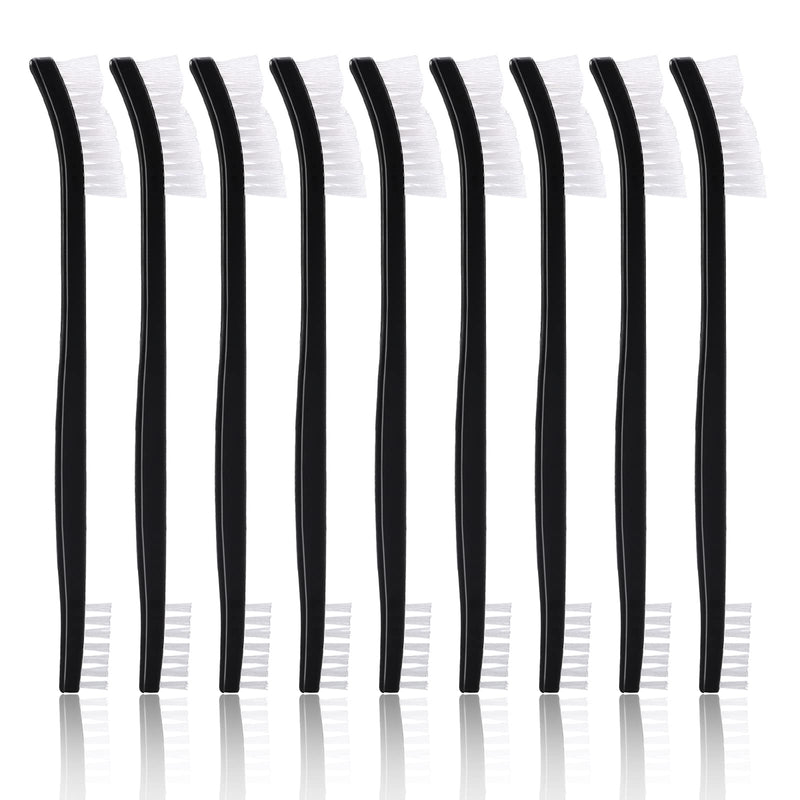 [Australia - AusPower] - Accmor Gun Cleaning Brushes, 9 Packs Double-Ended Gun Cleaner Kits 7 Inch Bronze All Purpose Gun Cleaning Brush Tool with Plastic Handle for Cleaning Welding Slag and Rust 9 Nylon White 