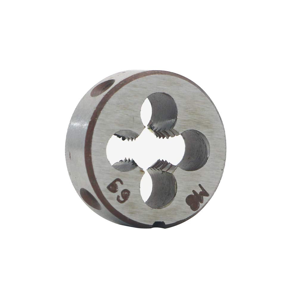 HSS 8mm X 1.25 Metric Right Hand Round Die, Machine Thread Die M8 X 1.25mm Pitch for Mold Machining, Alloy Steel, It Can Process Steel, Cast Iron, Copper And Aluminum.