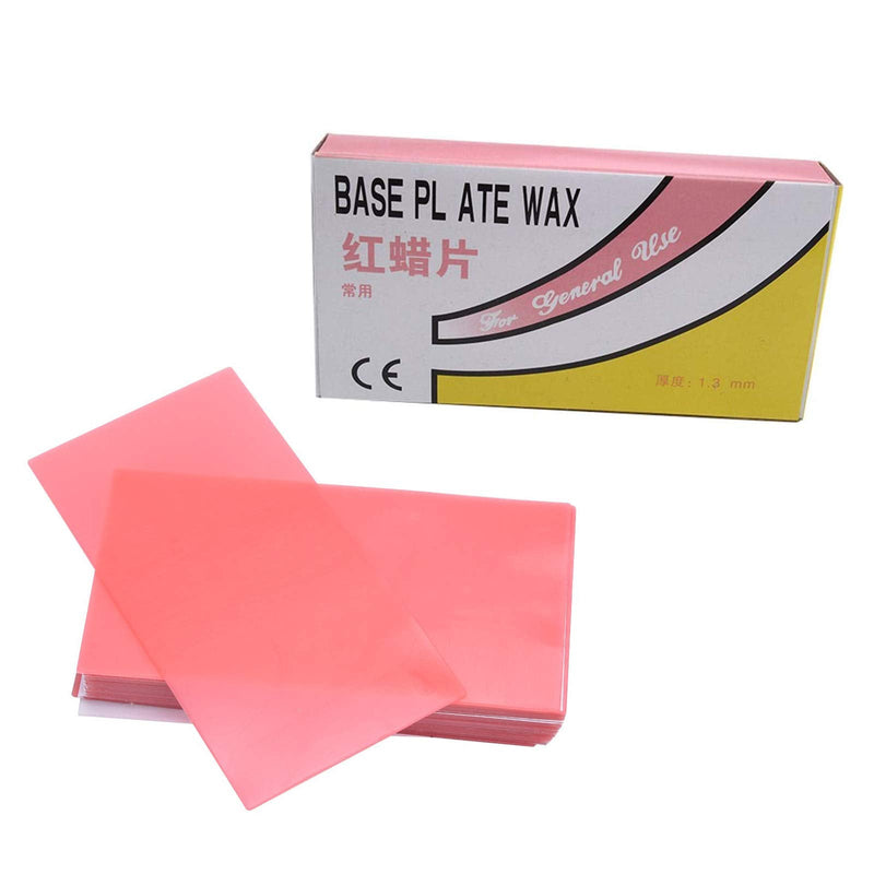 [Australia - AusPower] - Lab Base Plate Wax Dental Wax Sheets Red Utility Wax Sheets US Stock (20PCS) 