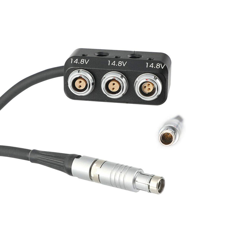 [Australia - AusPower] - SZRMCC 1 to 3 Camera Power Splitter RS Fischer 3 Pin Male to 1x RS 3Pin and 2X 2Pin Female 