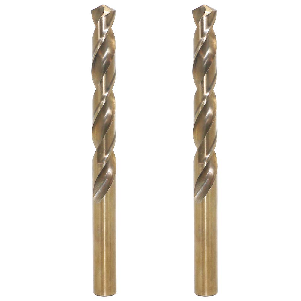 5mm Metric M35 Cobalt Steel Extremely Heat Resistant Twist Drill Bit of 2pcs with Straight Shank to Cut Through Hard Metals Such as Stainless Steel and Cast Iron, 5% Cobalt M35 Grade HSS-CO 5mm