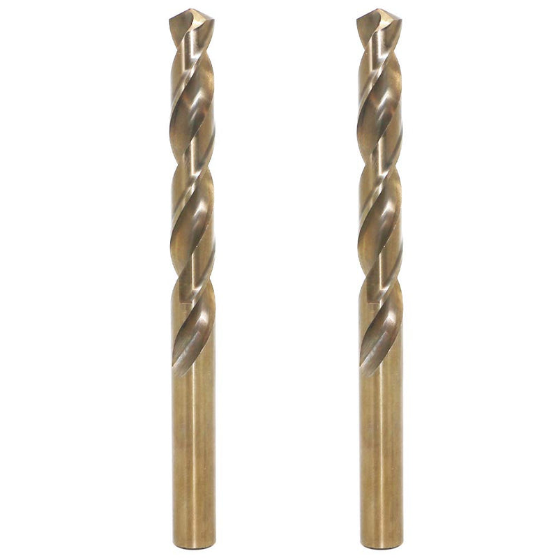 5mm Metric M35 Cobalt Steel Extremely Heat Resistant Twist Drill Bit of 2pcs with Straight Shank to Cut Through Hard Metals Such as Stainless Steel and Cast Iron, 5% Cobalt M35 Grade HSS-CO 5mm