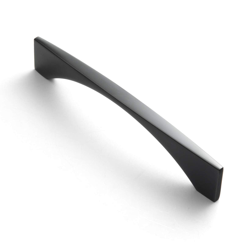 Goo-Ki 5'' Modern Cabinet Pull Matte Black Drawer Handle Wardrobe Cabinet Hardware,6 Pack 074 5'' Hole Centers