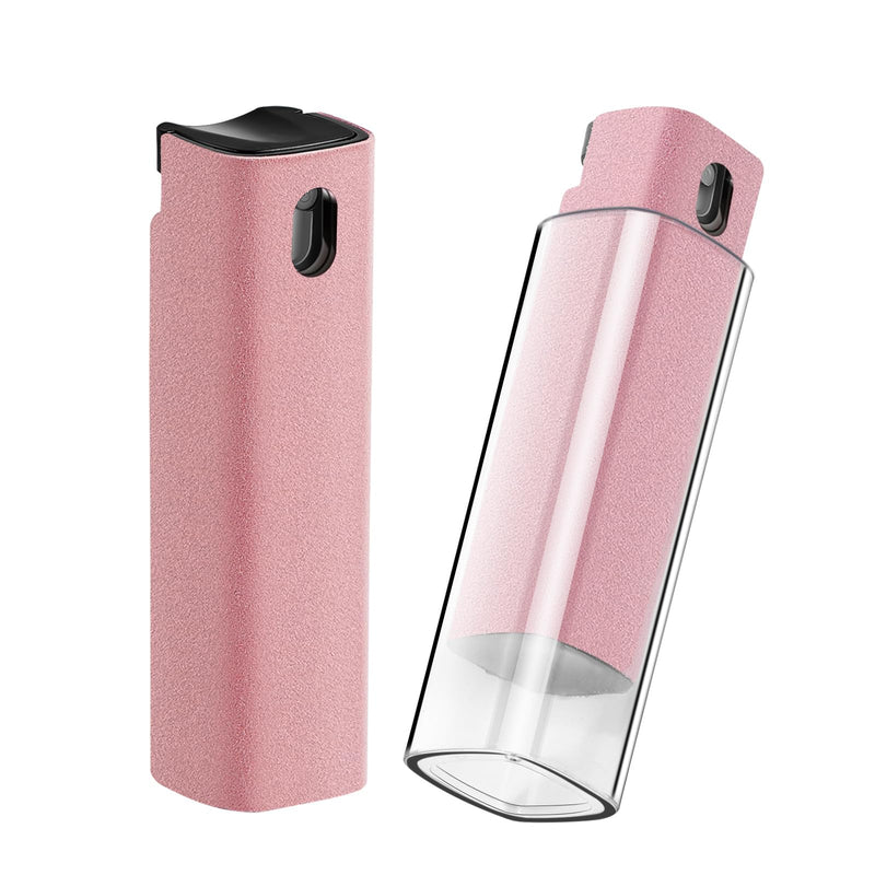 [Australia - AusPower] - YTT Screen Cleaner, All-in-One Spray & Wipe Cleaner, with Transparent Protective Shell for All Phones, Laptop and Tablet Screens (Pink) Pink 