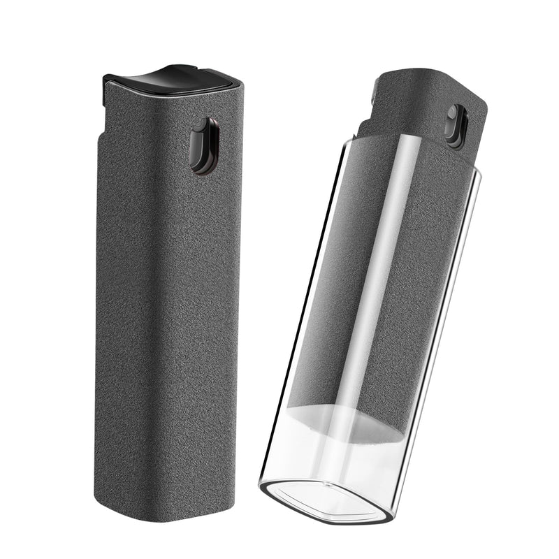 [Australia - AusPower] - YTT Screen Cleaner, All-in-One Spray & Wipe Cleaner, with Transparent Protective Shell for All Phones, Laptop and Tablet Screens (Gray) Gray 