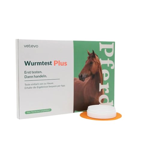 vetevo Horse Plus Worm Test - Band, Lung Worms & Egg Counting - 10 Tests | Also captures roundworms, strongylides & liver gel, result in 24 hours, faeces sample from home