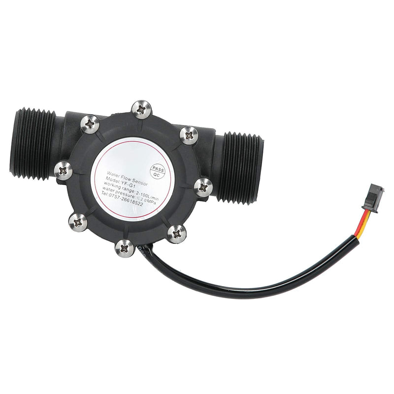 [Australia - AusPower] - YF?G1 Water Sensor Switch G1 Male Thread Meter 3?24V Pipe Water Hall Meter 1-100L/min 