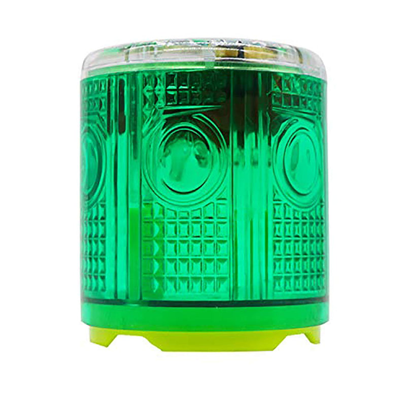 [Australia - AusPower] - Solar Strobe Warning Light, with Strong Magnetic Base High Bright LED Flashing 360° Wireless Control Automatically Turn On Waterproof IP65 for Construction, Traffic, Factory, Safety Sign (Green) Green 