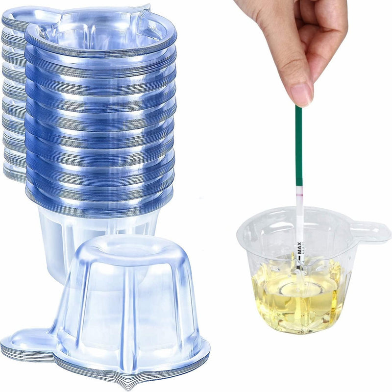 [Australia - AusPower] - 40ml Plastic Disposable Urine Cups - 80/120/200 pcs Easy to Collect Urine Specimen Cups for Pregnancy Test/Ovulation Test/pH Test (80) 