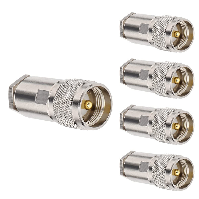[Australia - AusPower] - PL259 Coax Connectors, 5-Pack PL-259 UHF Male Clamp Connector PL259 UHF Plug Male RF Coax Connector for LMR400/RG8/RG8U/KMR400/Belden 9913/7D-FB Cable 