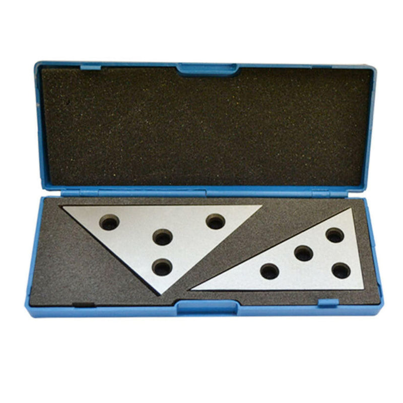 [Australia - AusPower] - findmall 2 Pcs Precision Angle Block Set Triangle Angle Block for Machinist Tool Angle Gauge Block Lathes Milling Ground Gauge Angle Calibration Gage Inspection Block Set 