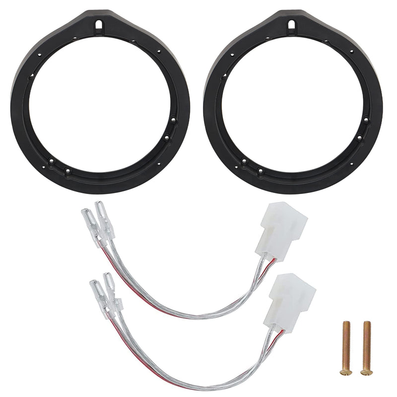[Australia - AusPower] - RED WOLF Front Rear Door Speaker Adapter + Wiring Harness for 2008-2013 Honda Civic Accord CRV, Acura 2005-2019 Aftermarket 6.5"- 6.75" Speaker Spacer Rings Adaptor Mount 1 Pair 