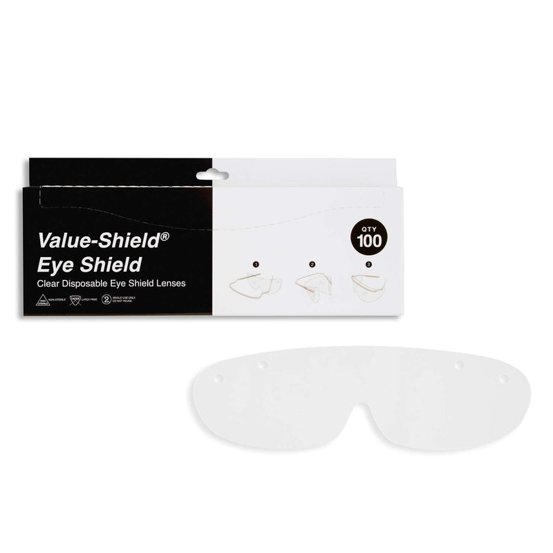 [Australia - AusPower] - Disposable Medical/Dental Eye Shield Lenses | No Extra Film or Paper Barrier| Splash and Splatter Protection | Physicians, Surgery, Clinics, Dentists, Hygienists | 100 Lenses Per Box 