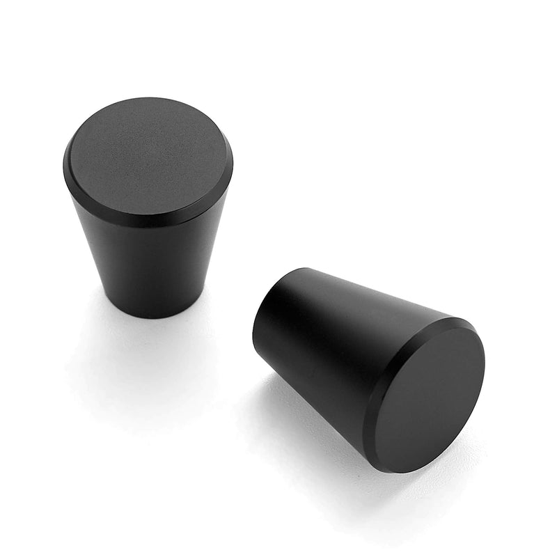 Ravinte 15 Pack 3/4 inch Kitchen Cabinet Knobs and Drawer Pulls - Matte Black Door and Dresser Handles 3/4" Diameter