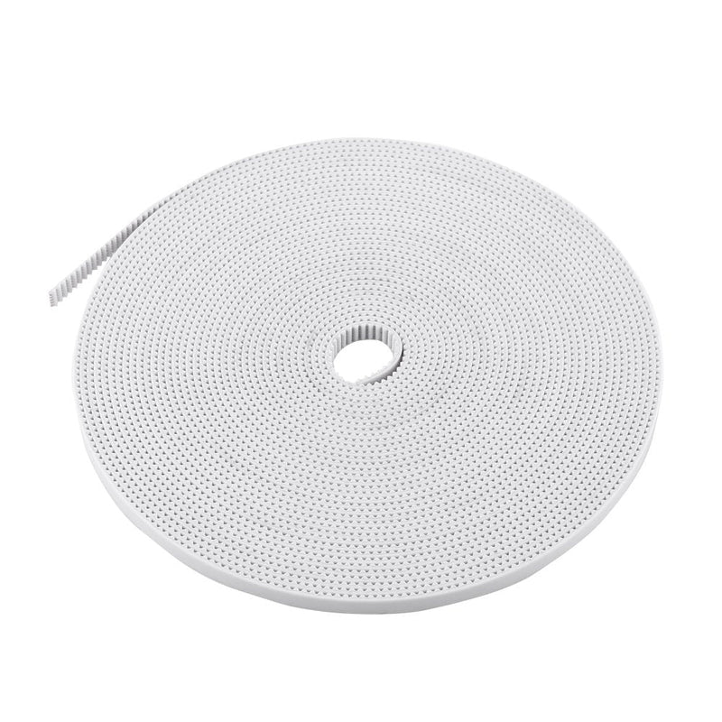 [Australia - AusPower] - GT2 Timing Belt, Reinforced GT2 Belt, 10M White Open Timing Belt for 3D Printer 6mm Wide PU with Steel Core, 6mm Width 