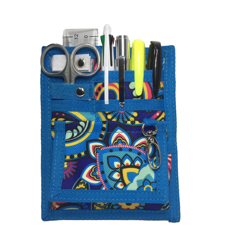 [Australia - AusPower] - 6 Piece Protective Lab Coat Pocket Organizer Kit has Beautiful Blue Paisley Pattern 
