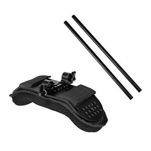 NICEYRIG 15mm Shoulder Rig Pad with railblock, 16'' Aluminium Rod for DSLR Camera Cinema Camcorder Shoulder Support System