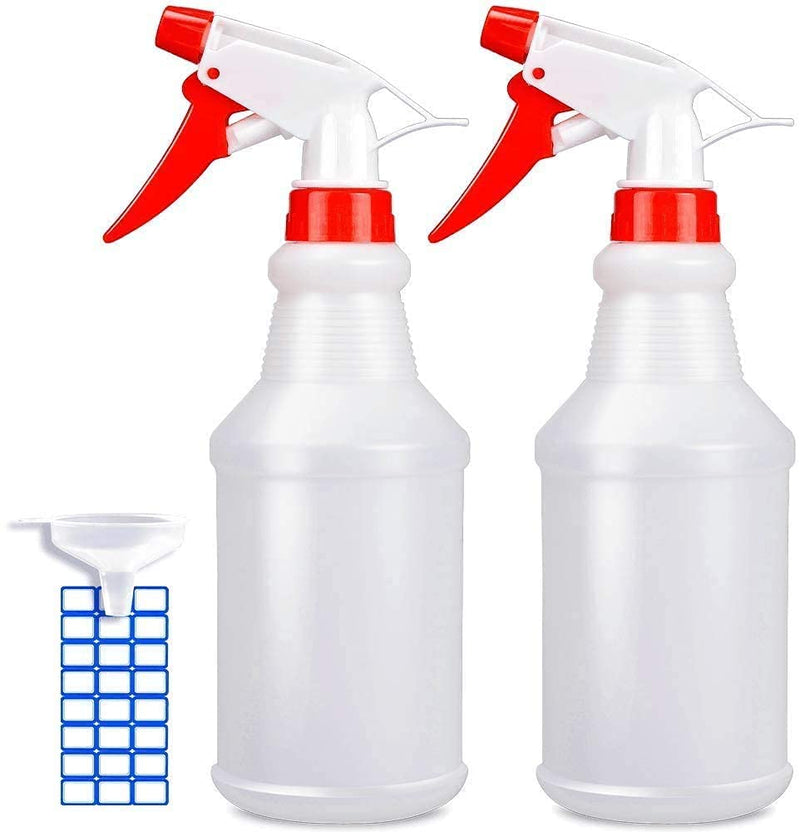 [Australia - AusPower] - JohnBee Empty Spray Bottles (16oz/2Pack) - Adjustable Spray Bottles for Cleaning Solutions - No Leak and Clog - HDPE spray bottle For Plants, Pet, Vinegar, BBQ, and Rubbing Alcohol 16oz/2Pack 
