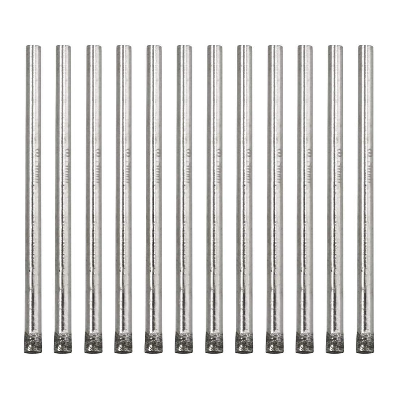 [Australia - AusPower] - 15pcs 1/8-Inch / 3mm Diamond Drill Bits, Small Diamond Hole Saw Hollow Core Drill Bits for Glass Ceramic Porcelain Tiles Marble Granite Quartz 1/8" / 3mm 