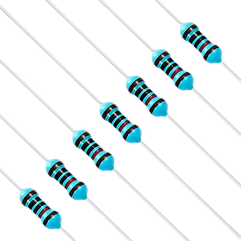 Chanzon 100pcs 10K ? ohm Resistor 1/4W (0.25W) Metal Film Fixed Resistor 0.01 ±1% Tolerance 10KR MF Through Hole Resistors Current Limiting Rohs Certificated [1-4ZC11] 10K ohm