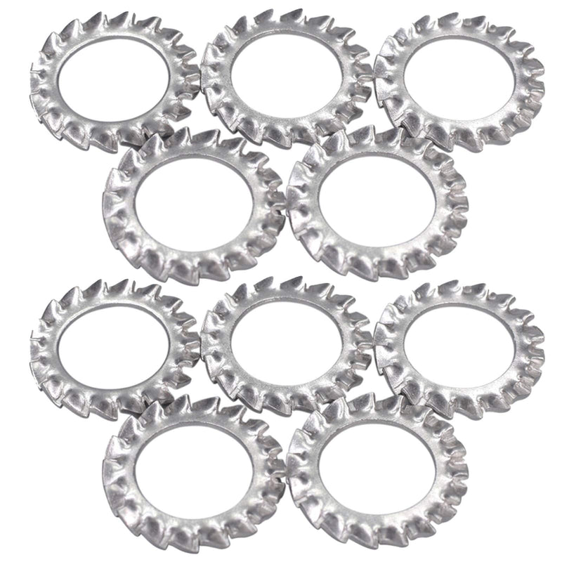 [Australia - AusPower] - M4 304 Stainless Steel External Tooth Star Lock Washers Silver Tone?100Pcs? M4 