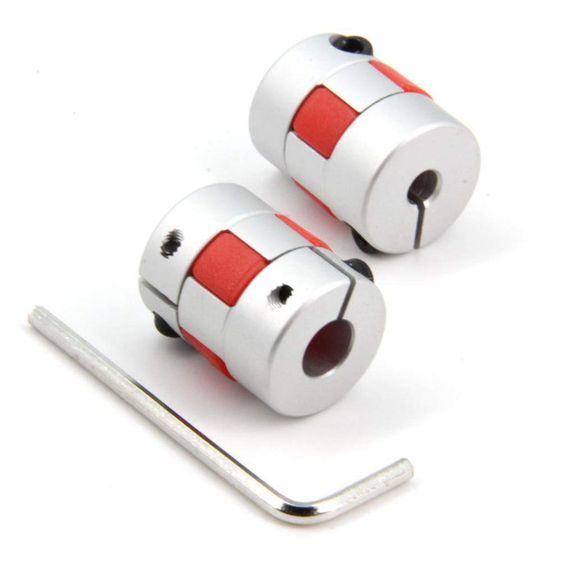 [Australia - AusPower] - Zeberoxyz 2PCS 5mm to 8mm Aluminium Plum Flexible Shaft Coupling Diameter20mm Length25mm 5x8mm Motor Connector Flexible Coupler for 3D Printer CNC Machine and Servo Stepped Motor?5x8mm? D20 L25 