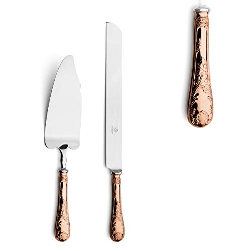 2 Piece Wedding Cake Server Set,18/10 Rose Gold Stainless Steel Dessert Set Pie Server Cake Cutter Knife for Birthday,Anniversary,Holiday,Baby Shower,Party