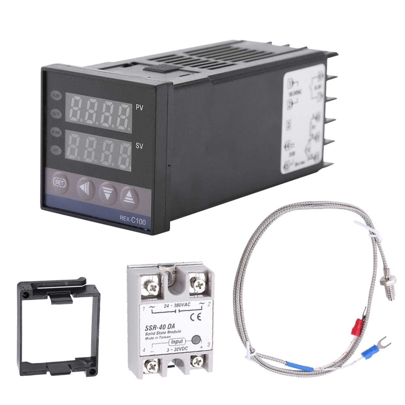 [Australia - AusPower] - PID Controller Thermostat Temperature Controller 0C1300C AC110V-240V Alarm REX-C100 Digital LED Temperature Controller for Electric Power Chemical Industry 