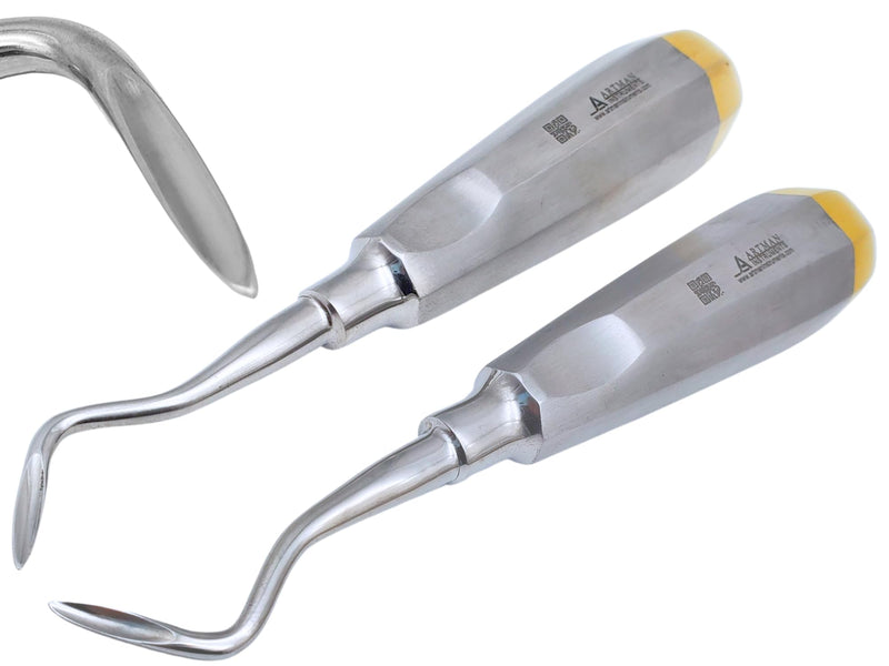 [Australia - AusPower] - Angular Dental Root Extraction Elevator Left and Right Surgical Root Tip Extraction 