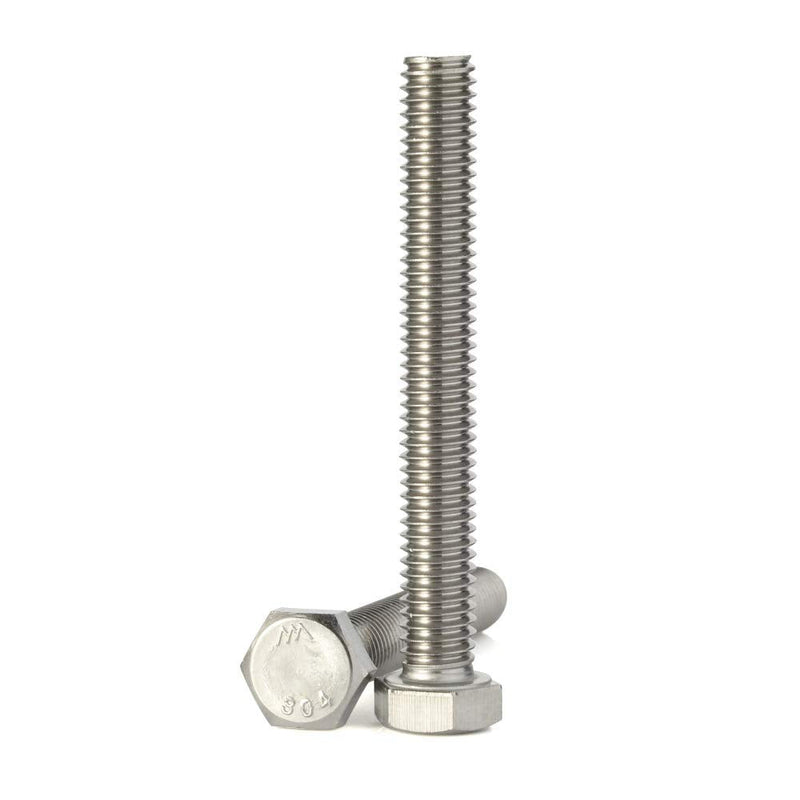 [Australia - AusPower] - M10-1.5 x 150mm Hex Head Screw Bolts, Fully Threaded, Stainless Steel 18-8, Plain Finish, Quantity 4 M10-1.5 x 150mm 