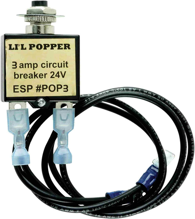 EvertechPRO POP3 3 AMP Control Circuit Breaker UL Rated 125/250 Vac Replacement Li'l Popper G33-039