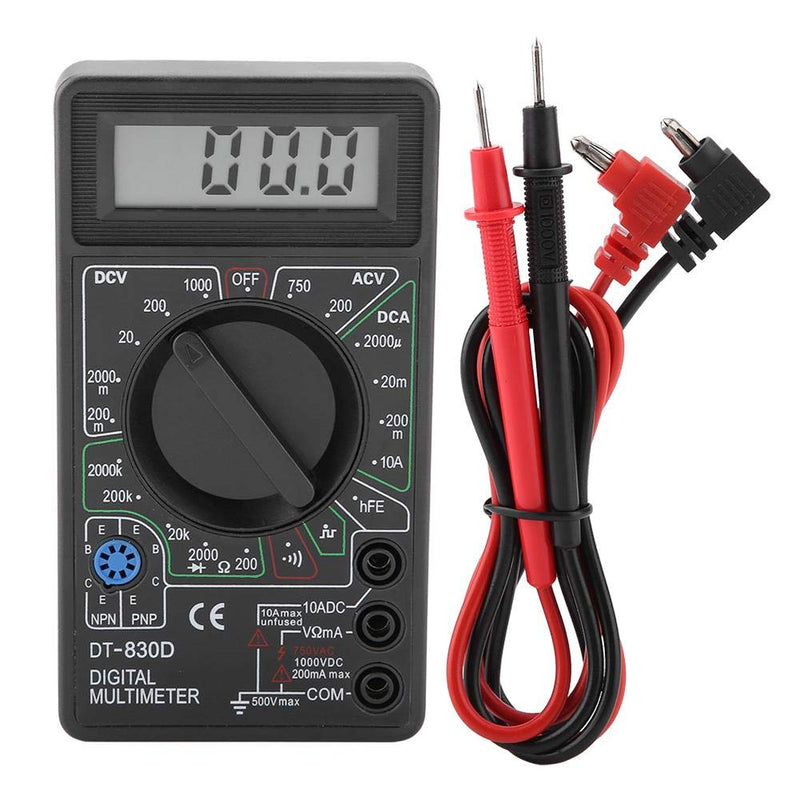 [Australia - AusPower] - Digital Multimeter Tester, Volt DT830D Digital Multimeter Autoranging, Continuity Measurement for Transistor Testing Buzzer Measurement Diode Testing 