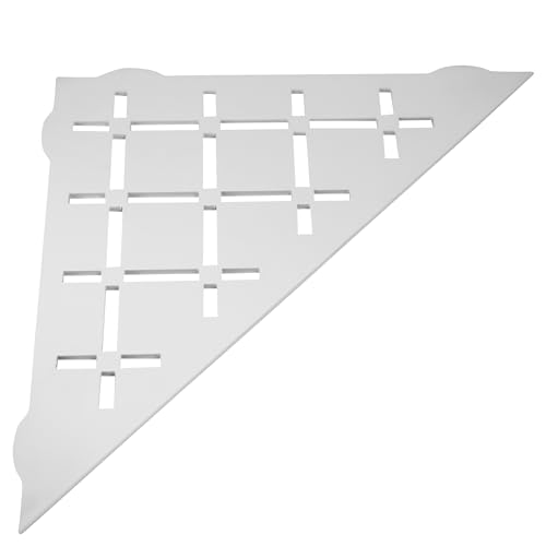 FROSCH Stainless Steel Shower Shelf, Corner - Triangle (White) White