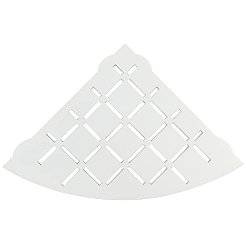 FROSCH Stainless Steel Shower Shelf, Corner - Quadrant (White) White