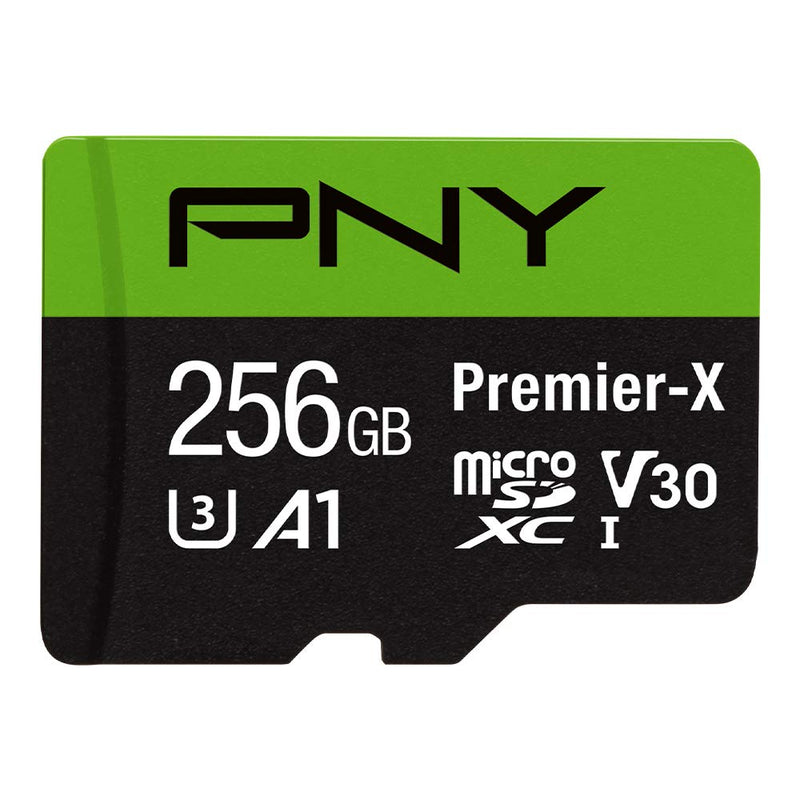 [Australia - AusPower] - PNY 256GB Premier-X Class 10 U3 V30 microSDXC Flash Memory Card - 100MB/s, 10, U3, V30, A1, 4K UHD, Full HD, UHS-I, micro SD FLASH CARD 