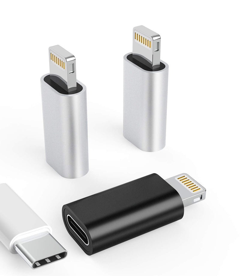 [Australia - AusPower] - zoyuzan 3Pack USB C Female to Lightning Male Adapter for iPhone 12/11/8 X XR/XS/SE/7Plus/Pro Max Ipad Air Mini Type Compatible with Charging Support Data Transmission Connect 