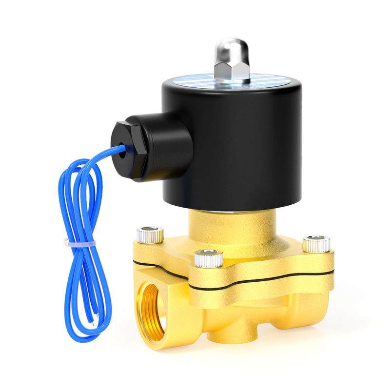 [Australia - AusPower] - TAILONZ PNEUMATIC 3/4 Inch NPT 12V Brass Electric Solenoid Valve 2W-200-20 Normally Closed Water, Air, Diesel DC12V 3/4" 