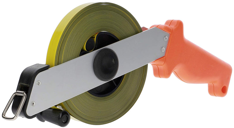 Prodiamant® Steel Tape Measure 50 m, Tape Width 13 mm | Tape measure, roll tape measure with centimetre and millimetre scale, folding crank, robust and rust-proof, durable 50m