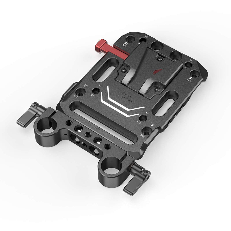 [Australia - AusPower] - SmallRig Battery Plate with V-Lock Mount with Dual 15mm Rod Clamp for Camera Power Supply - 3016 