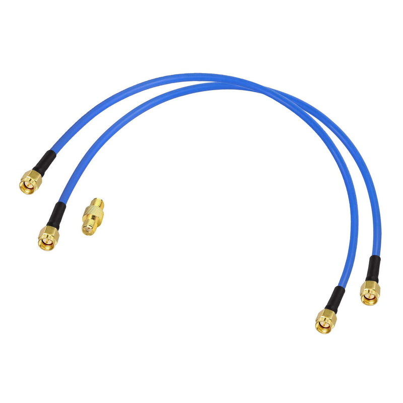 [Australia - AusPower] - BINGFU SMA Male to SMA Male RG402 0.141" Semi Flexible Coaxial Jumper Cable 12 inch 30cm (2-Pack) for Portable VNA Vector Network Analyzer Antenna Analyzer Spectrum Analyzer SWR Meter Tester 12 inch / 0 - 3GHz 