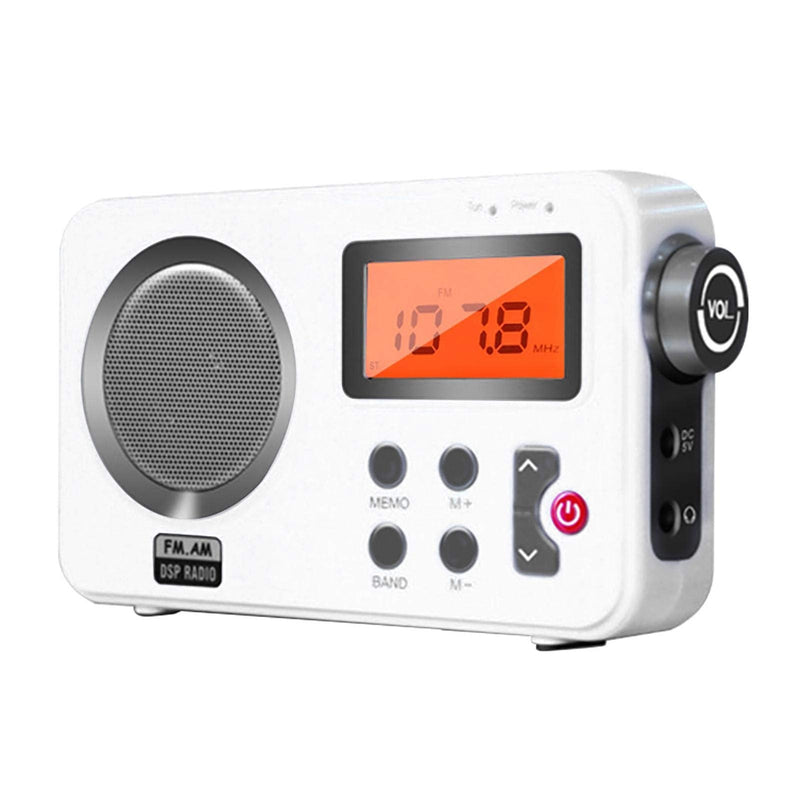 [Australia - AusPower] - Radio - Shower Radio Speaker, AM/FM Radio with LCD Display, Portable Stereo Radio with Earphone Port for Home, Beach, Hot Tub, Bathroom 