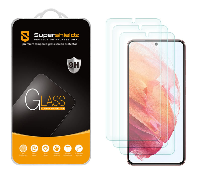 [Australia - AusPower] - (3 Pack) Supershieldz Designed for Samsung Galaxy S21 5G Tempered Glass Screen Protector, Anti Scratch, Bubble Free S21 (6.2 inch) 