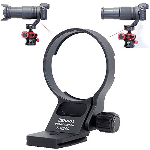 iShoot Lens Collar Tripod Mount Ring Compatible with Nikon Z 24-200mm f/4-6.3 VR, DX 50-250mm f/4.5-6.3 VR & Nikkor Z 70-180mm F2.8, Support Holder Bracket Bottom is Arca-Swiss Fit Quick Release Plate