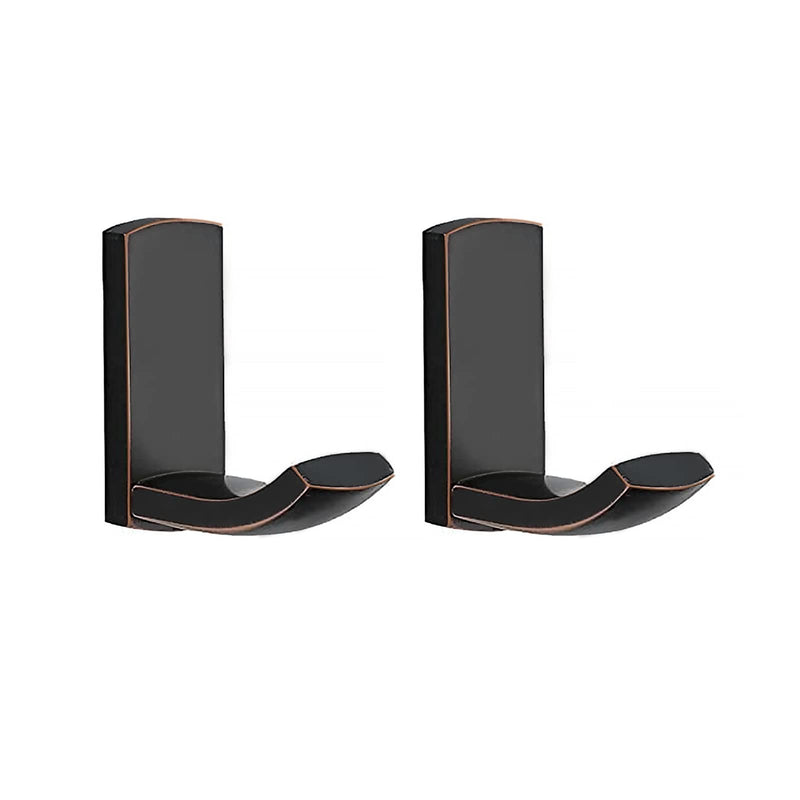 BigBig Home Oil Rubbed Bronze Towel Hooks, Bathroom Hand Coat Hook Wall Mount Antique Brass Robe Hooks Clothes Hanger 2 Pack Oil Rubbed Bronze Finish